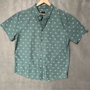prAna Men’s Organic Cotton Agave Print Short Sleeve Button Down - X-Large